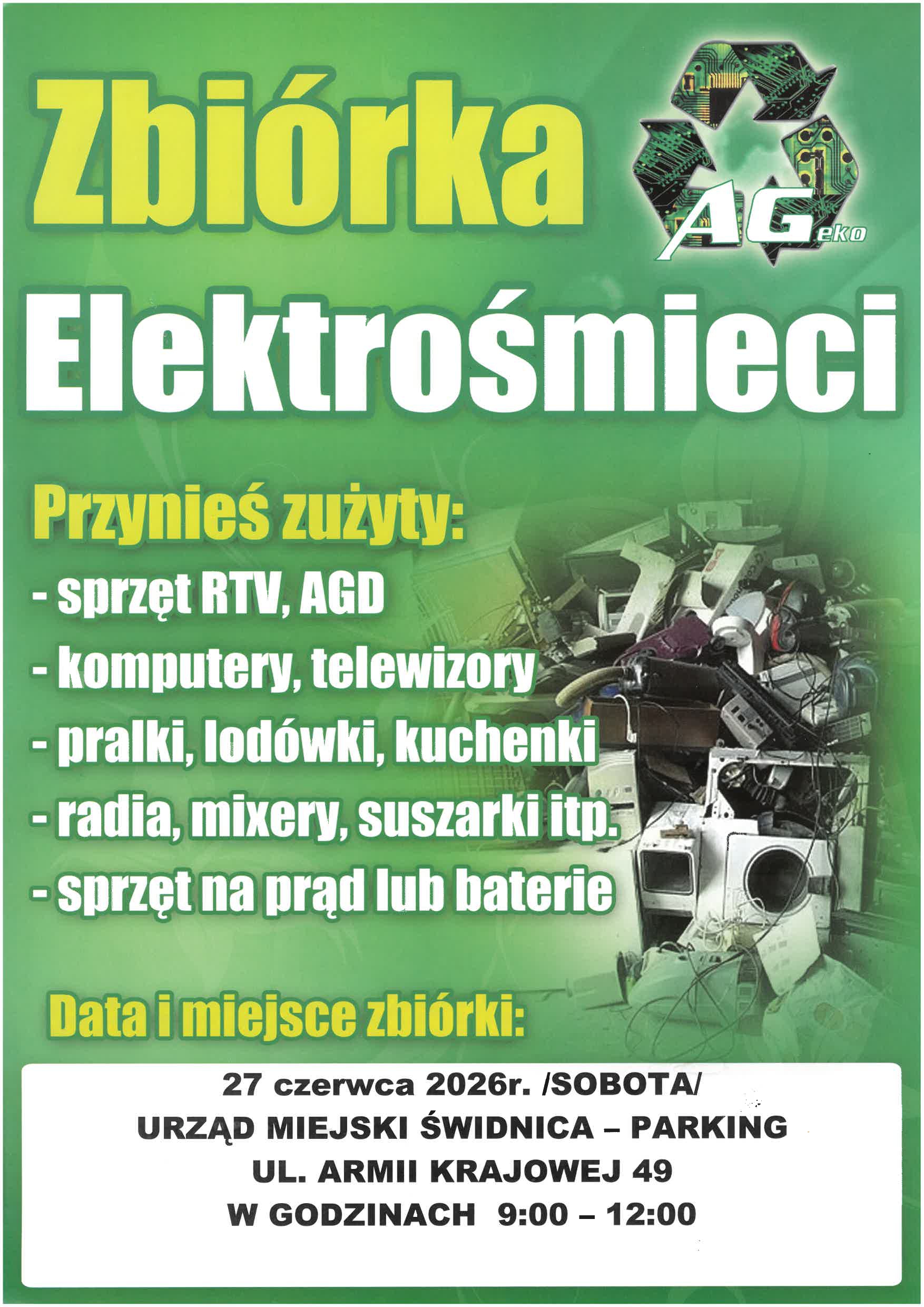 Zbiórka elektrośmieci 27 czerwca 2026