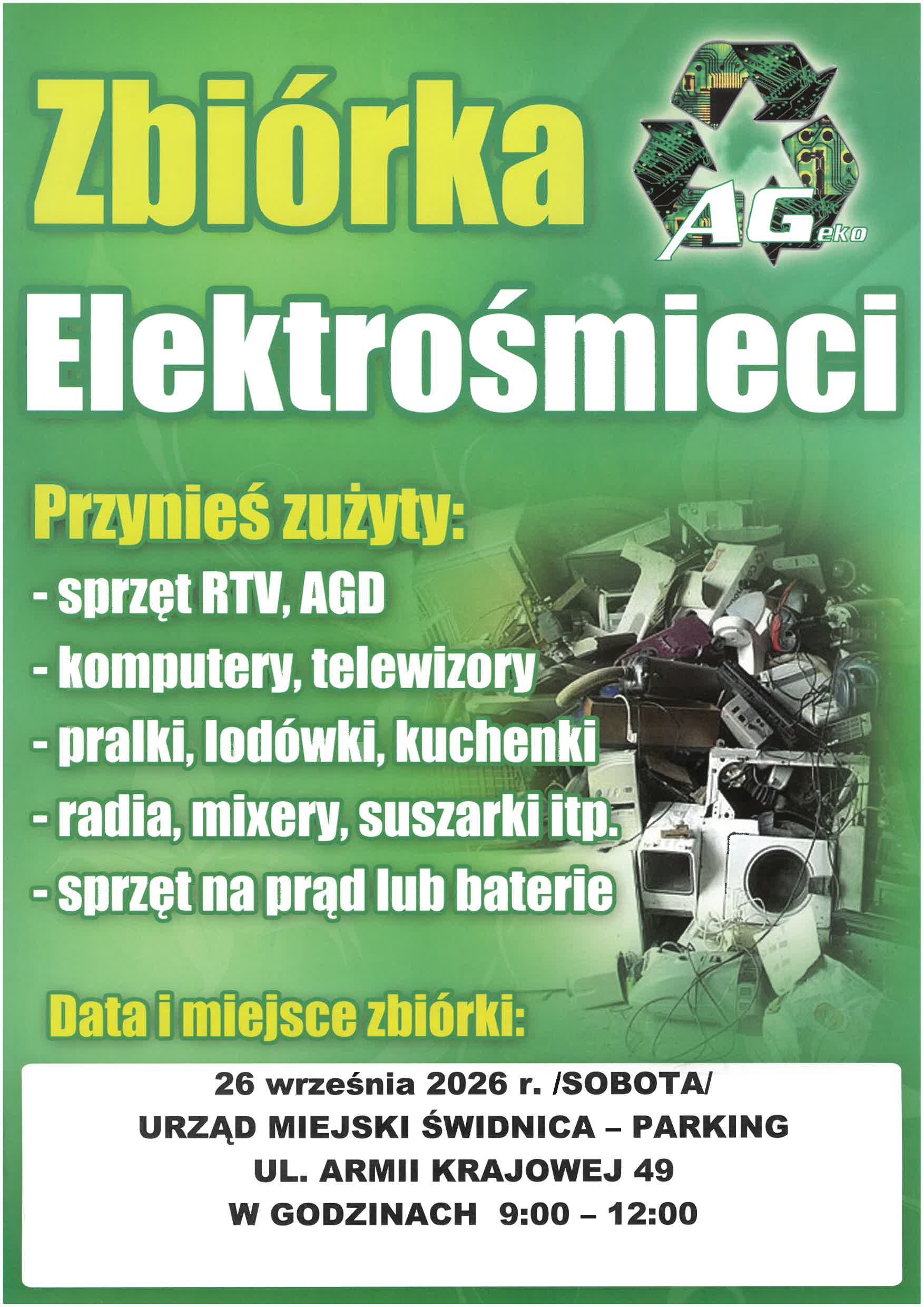 Zbiórka elektrośmieci 26 września 2026